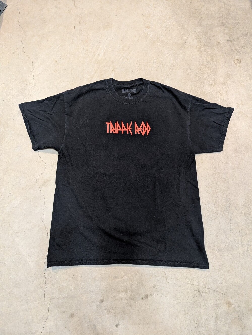 Trippie Redd Graphic Shirt Mens L Black Red Short Sleeve